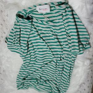 Two By Vince Camuto Striped Cold Shoulder Top